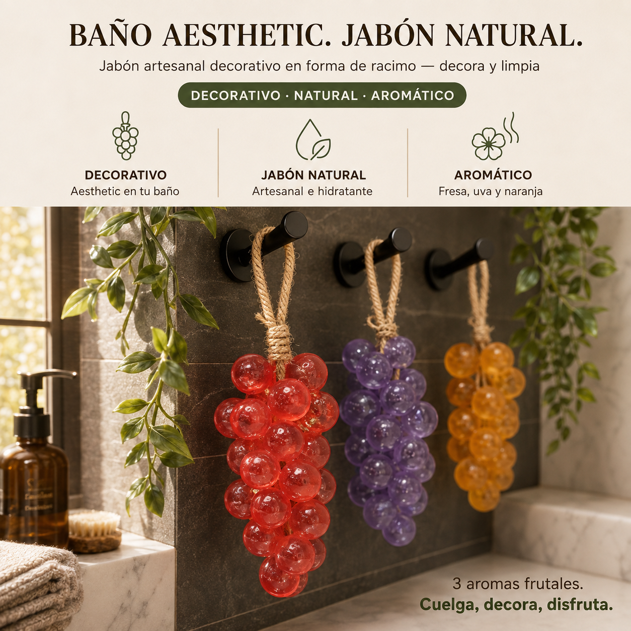 Jabon Racimo Artesanal (Pack x 3)