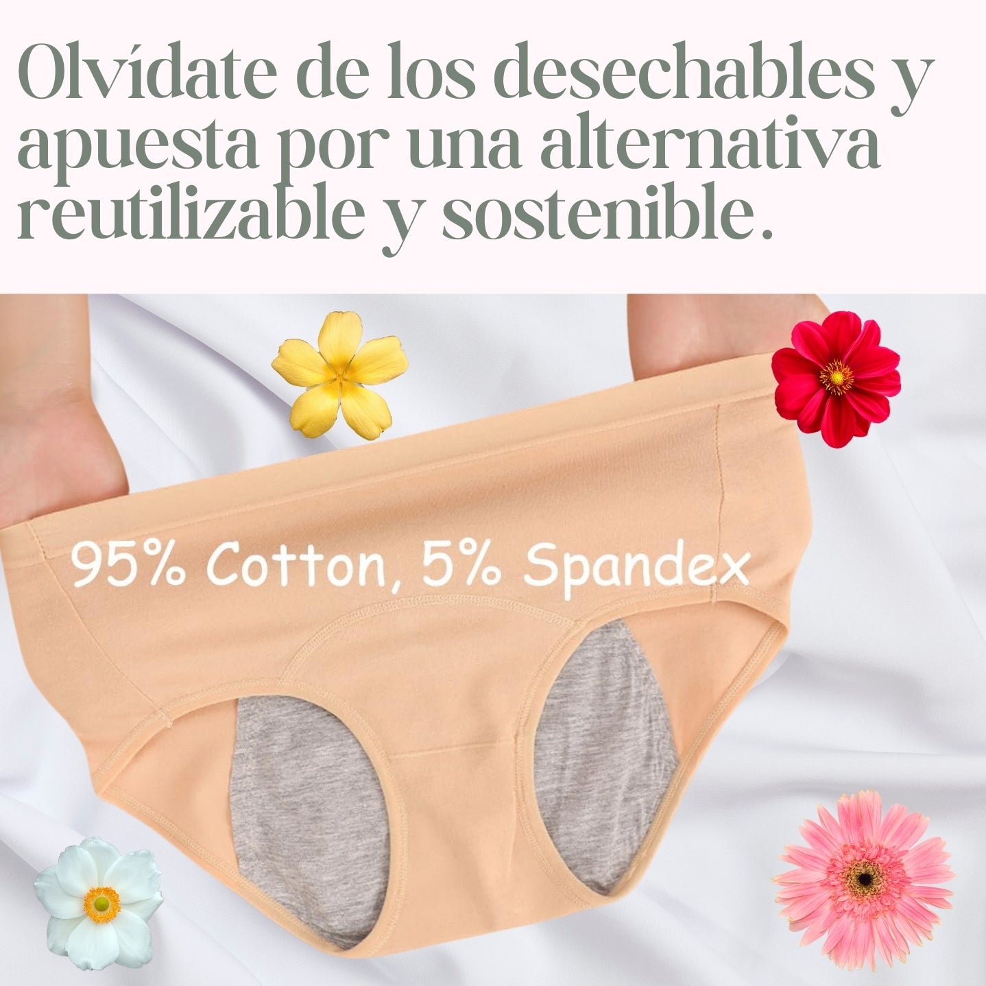 Interior para incontinencia y flujo menstrual (Pack x4)