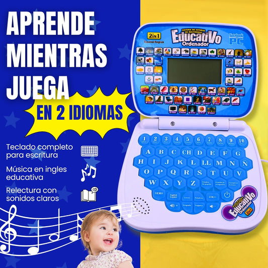 Laptop Educativa Bilingüe 2 en 1 – Español/Inglés