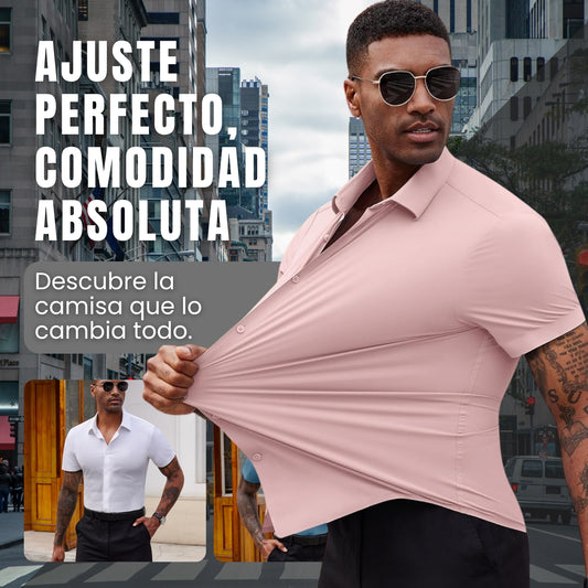 Camisa Stretch de Manga Corta