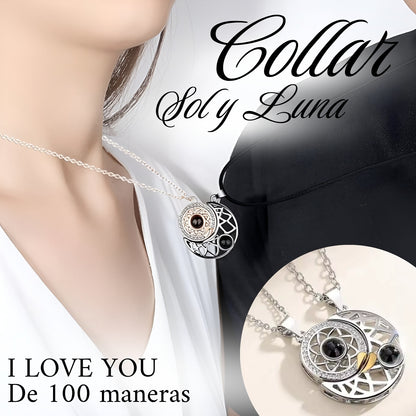 Collar Sol y Luna (100 Maneras De Decir Te Amo)