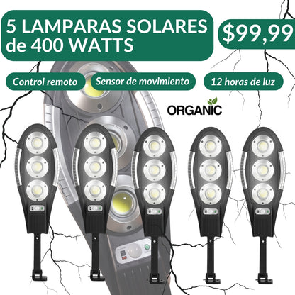 LAMPARA SOLAR ECOLOGICA 400 WATTS