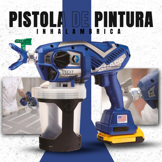 Pistola De Pintura Inalámbrica azul