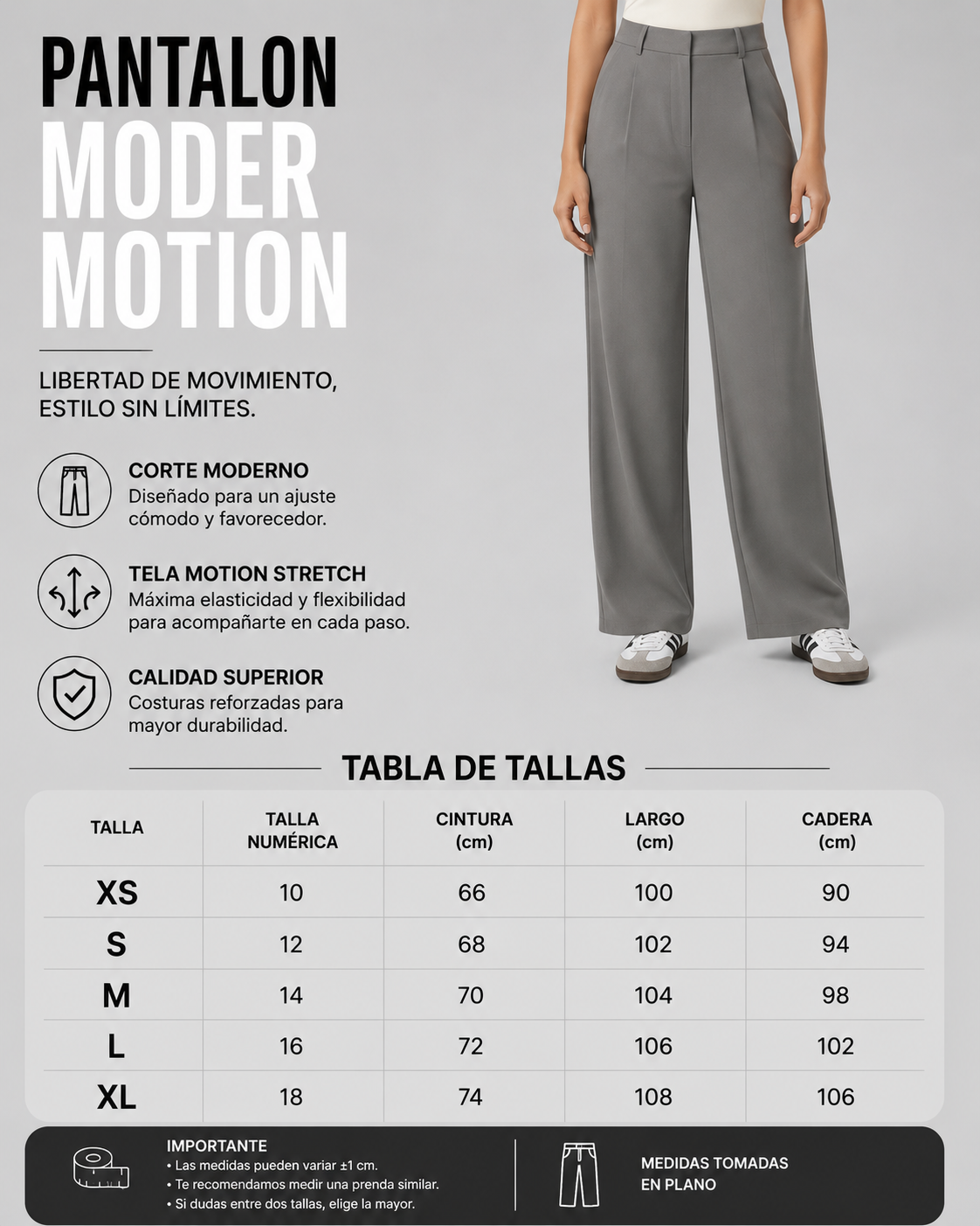 Pantalón Modern Motion: Ligero, Sofisticado y Versátil
