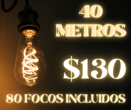 GUIRNALDA PARA INTERIORES Y EXTERIORES (10 METROS + 20 FOCOS)