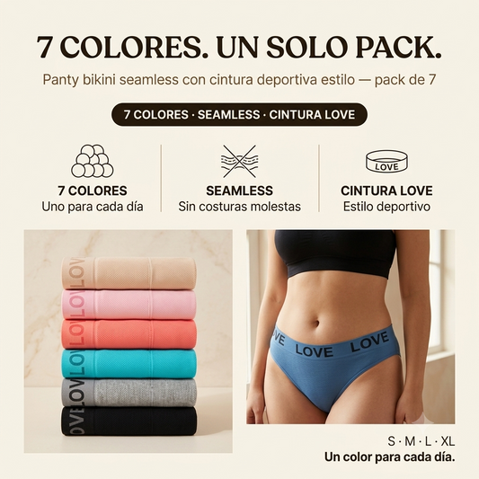 Panty Tanga Alta PACK 7