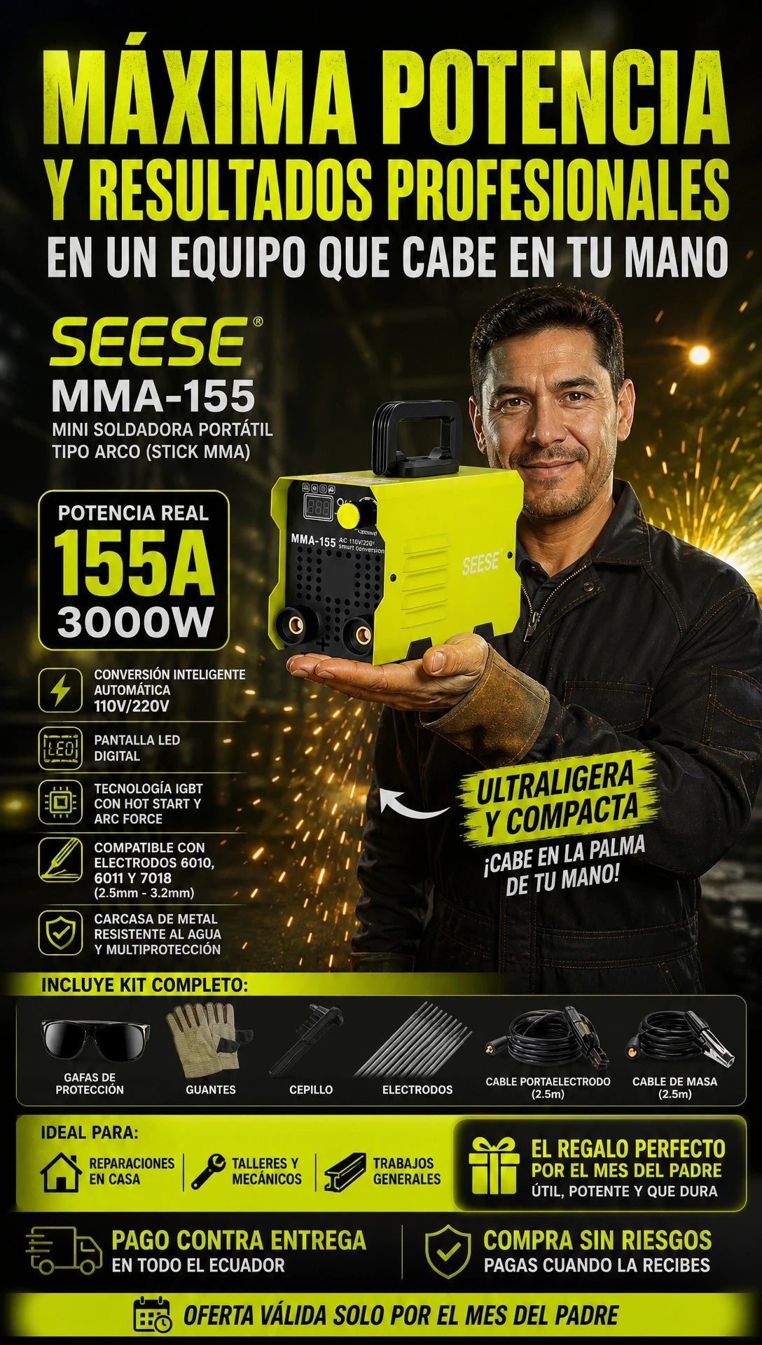 Mini Soldadora Portátil SEESE 155A